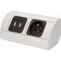 Orno Furniture socket 1x2P + Z, 2xUSB, schuko version Orno Furniture socket 1x2P + Z, 2xUSB, schuko version