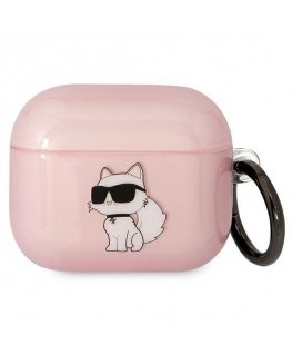 Karl Lagerfeld etui skirta Airpods 3 KLA3HNCHTCP pink Ikonik Choupette