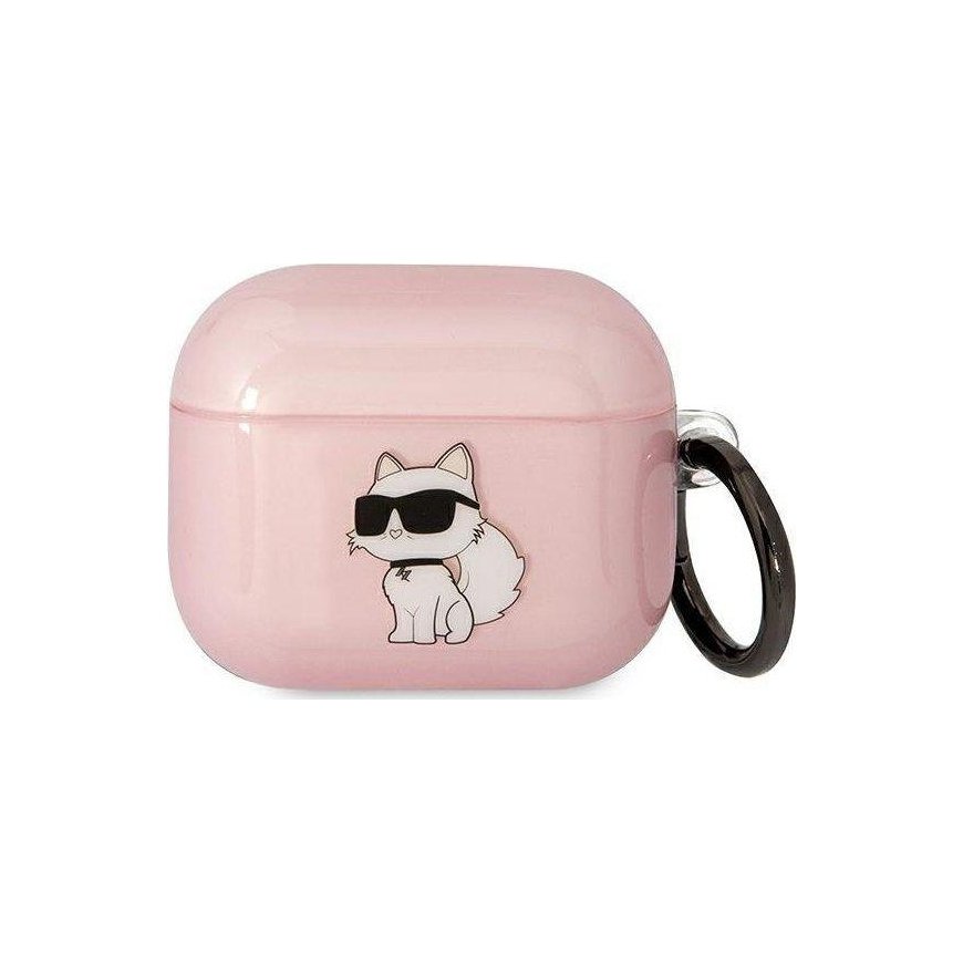 Karl Lagerfeld etui skirta Airpods 3 KLA3HNCHTCP pink Ikonik Choupette – 4