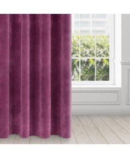 Eurofirany DIVA LINE RIA Minkšto aksomo naktinė užuolaida, 140X250 cm, kilpos / žiedai, spalva: violetinė