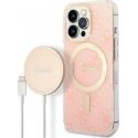 Įkroviklis Guess Rinkinys Guess etui + kroviklis bezprzewodowa GUBPP13XH4EACSP Apple iPhone 13 Pro Max rožinė/pink hard case 4G 