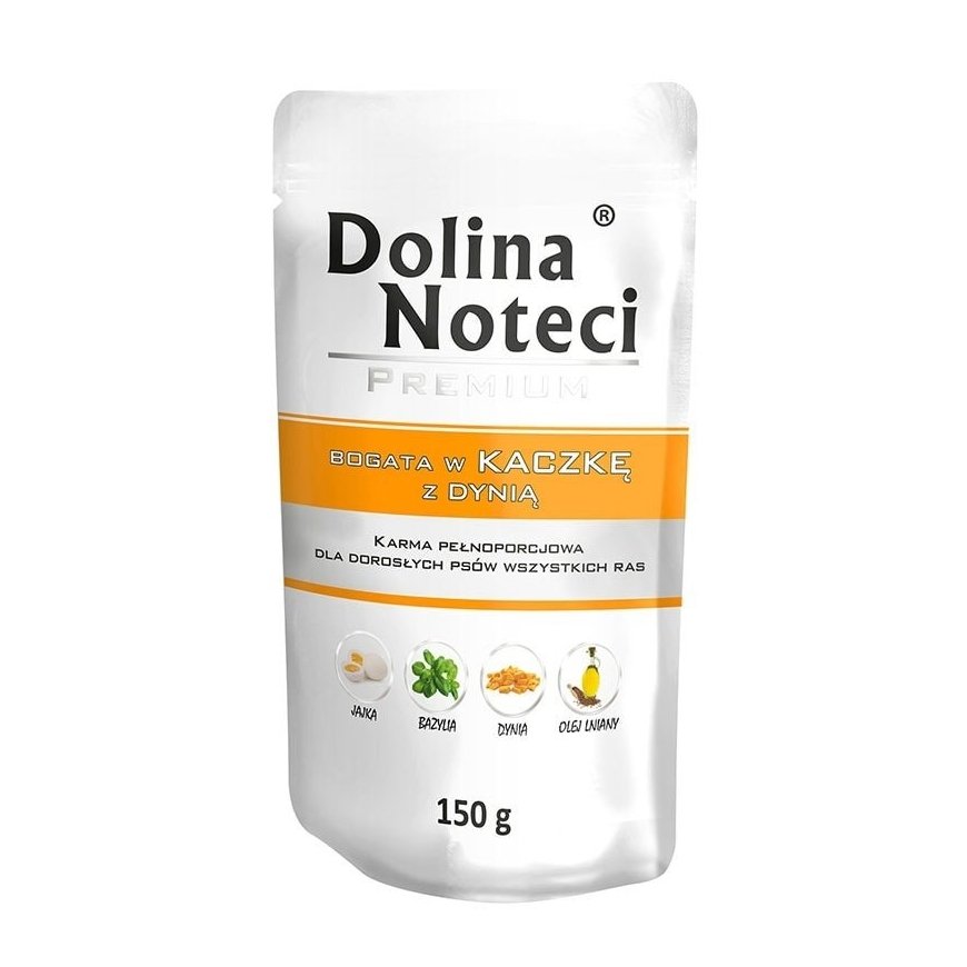 DOLINA NOTECI PREMIUM Mitrā suņu barība Pīle ar ķirbi 150 g