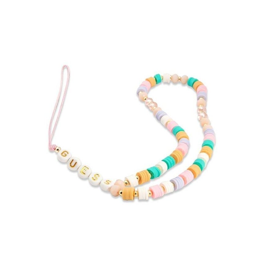 Guess Guess zawieszka GUSTFLWP Phone Strap rožinė/pink Heishi Beads – 2