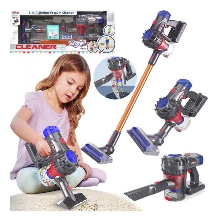 WOOPIE Interactive Vacuum Cleaner Vertical 3in1 for children with suction function