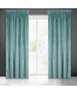 Night curtain made of soft velvet Eurofirany DIVA LINE RIA 140X270 cm, tape/tunnel/hooks, 300g/m2, color: blue