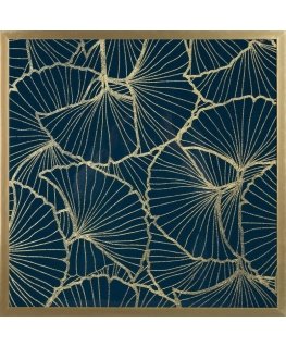 Eurofirany LIMITED COLLECTION MUSA3 Paveikslas su auksiniu atspaudu aukso spalvos rėmelyje, 53X53 cm, spalva: tamsiai mėlyna/ au