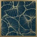Eurofirany LIMITED COLLECTION MUSA3 Picture with gold print in gold frame, 53X53 cm, color: dark blue/gold