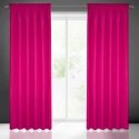 Eurofirany RITA Night curtain made of smooth fabric, 140X270 cm, tape / tunnel / hooks, color: amaranth