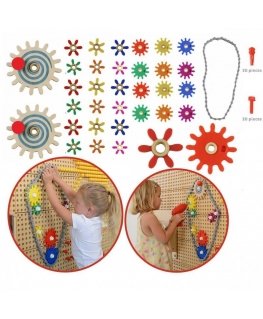 MASTERKIDZ sieninė lenta krumpliaračiai ir grandinė 79 El. Sukurkite savo mechanizmą