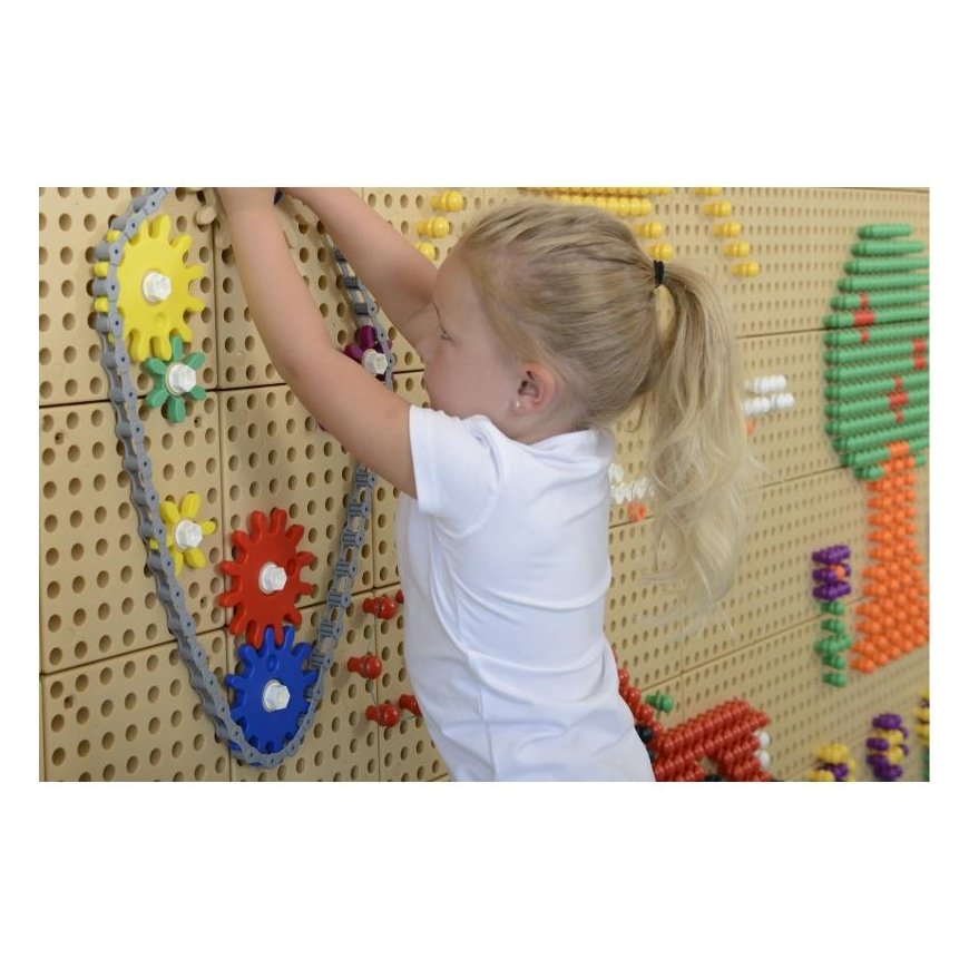 MASTERKIDZ Wall Board Gears and Chain 79 El. Build your own mechanism – 5