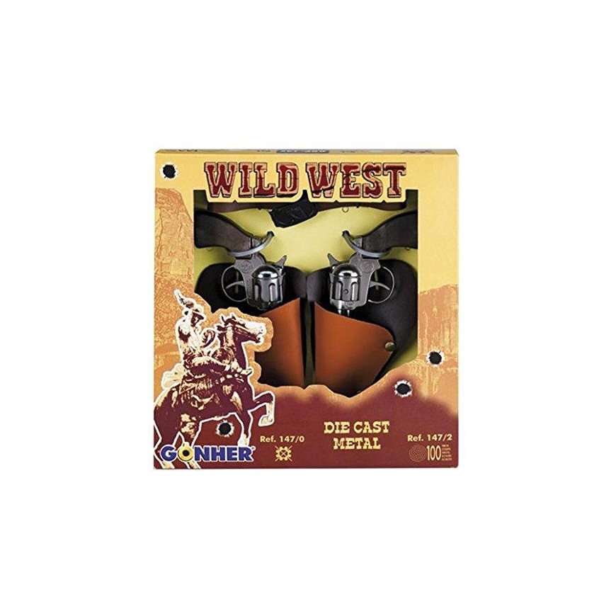 Pulio Gonher Two cowboy revolvers with