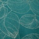 Eurofirany BLINK / 16 Velvet table runner with a pattern of large leaves, 35X220 cm, color: dark turquoise Eurofirany BLINK / 16 Velvet table runner with a pattern of large leaves, 35X220 cm, color: dark turquoise