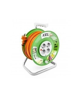 KEL garden extension cord 1 socket b/u 25m 16A orange (W-96966)