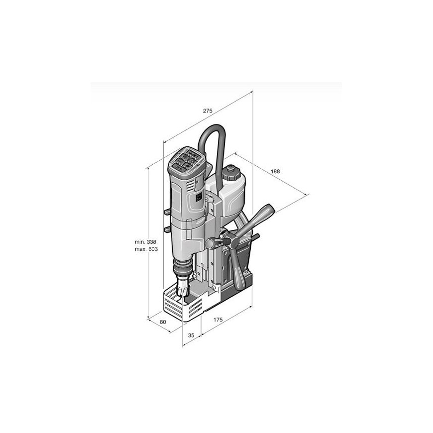 magnetinis grąžtas KBU 35 QW FEIN [72705461000] 1100W, darbinis diapazonas iki 35 mm – 3