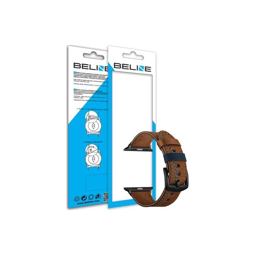 Beline Smart watch leather strap, Brown