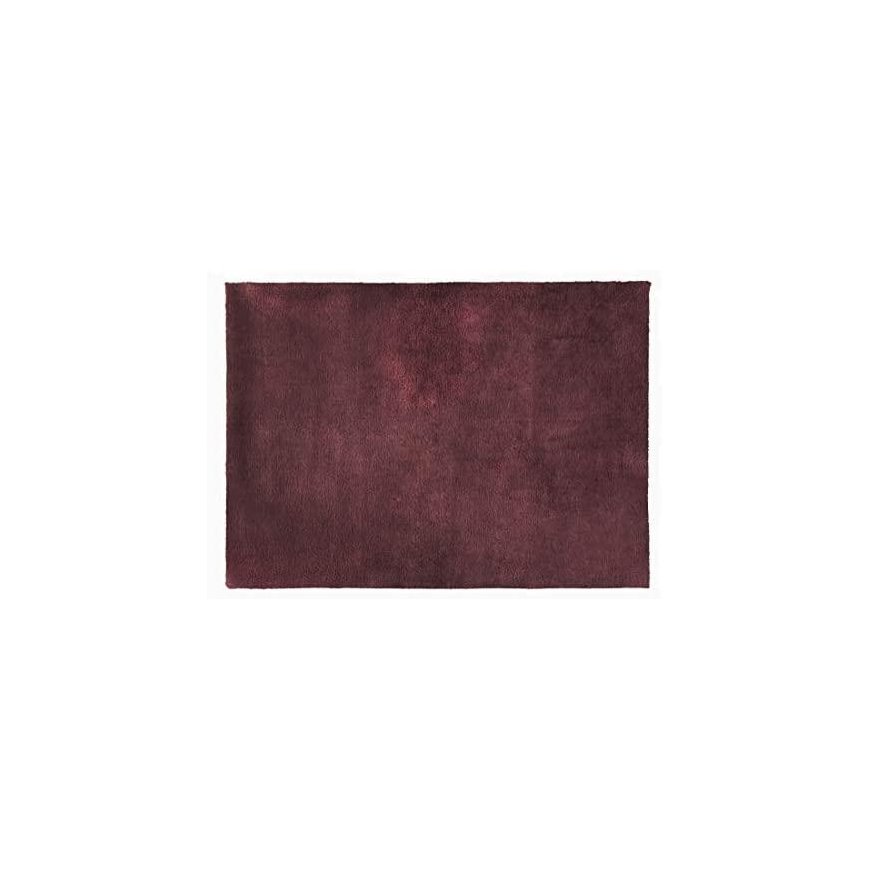 Eurofirany MARCELO Minkšto kailio struktūros dekoratyvinis kilimėlis, 60X90 cm, spalva: bordinė – 3