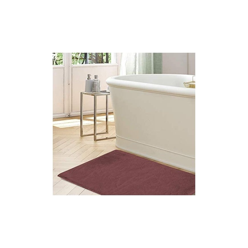 Eurofirany MARCELO Soft fur structure decorative rug, 60X90 cm, color: burgundy – 4