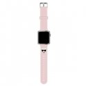 Apple Smart Watch 4/5/6/7/SE Karl Lagerfel Silicone Strap, Pink, 38/40/41mm