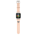Išmaniojo laikrodžio Apple 4/5/6/7/SE Karl Lagerfel silikoninis dirželis, Rausvos spalvos, 38/40/41mm