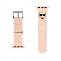 Apple Smart Watch 4/5/6/7/SE Karl Lagerfel Silicone Strap, Pink, 38/40/41mm