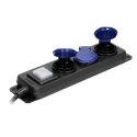 Orno Gas-tight workshop extension cord with IP44 switch, 3 2P+Z IP44 sockets, rubber hose, H05RR-F 3x1.5mm?, length 5 m Orno Gas-tight workshop extension cord with IP44 switch, 3 2P+Z IP44 sockets, rubber hose, H05RR-F 3x1.5mm?, length 5 m