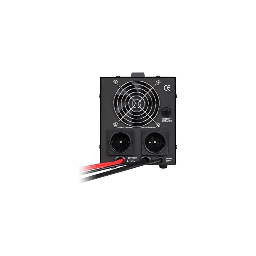 Nepertraukiamo maitinimo šaltinis 300W 12V/230VAC sinusas KEMOT - juodas – 4