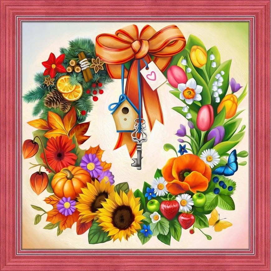 Beldizart Diamond painting set Wreath 40х40cm