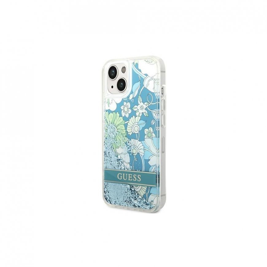 Guess GUHCP14SLFLSN iPhone 14 6.1 inch Green / Green Hard Case Flower Liquid Glitter – 2
