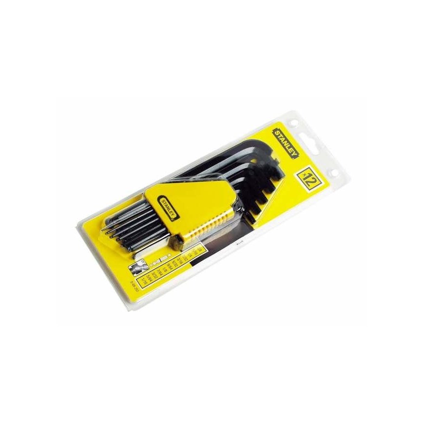Stanley Hex Wrench Set Type L 1/16-5/16" with Ball 12 Pieces (69-257) – 2