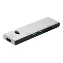 Deltaco USBC-HDMI21 sülearvuti dokk ja pordireplikaator Juhtmevaba Must, Hõbe Deltaco USBC-HDMI21 sülearvuti dokk ja pordireplikaator Juhtmevaba Must, Hõbe