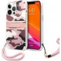 Guess GUHCP13LKCABPI iPhone 13 Pro / 13 6.1" pink/pink hard case Camo Strap Collection Guess GUHCP13LKCABPI iPhone 13 Pro / 13 6.1" pink/pink hard case Camo Strap Collection