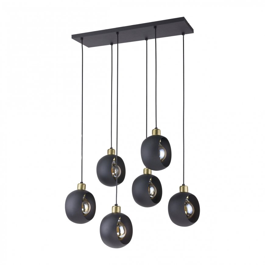 Orno JALA 6P, pendant lamp, E27 max.15W, black