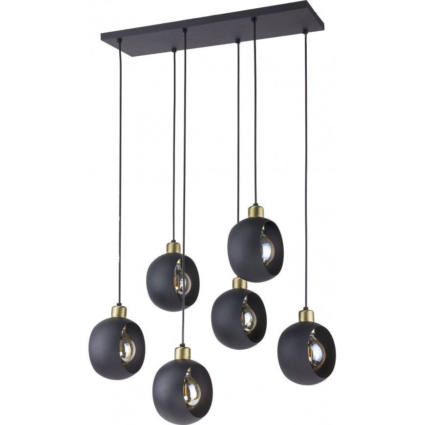 Orno JALA 6P, pendant lamp, E27 max.15W, black – 2