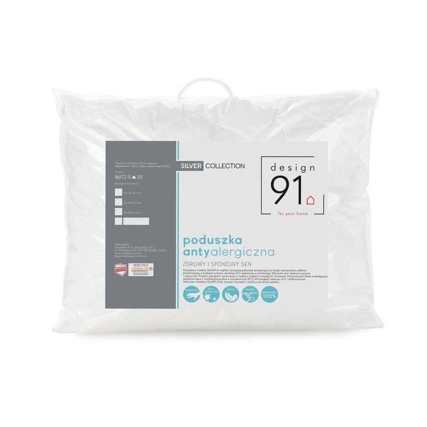 Eurofirany D91 / PO / Sidabrinis 70X90 Pagalvės užvalkalas – 2