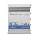 Teltonika RUTX12 juhtmevaba ruuter Gigabit Ethernet Kaks sagedusala (2,4 GHz / 5 GHz) 4G Hõbe