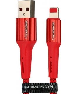 Cable USB Somostel USB-A - Lightning 1 m Red (25927)
