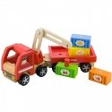 Viga Toys medinis kranas su konteineriais Viga Toys medinis kranas su konteineriais