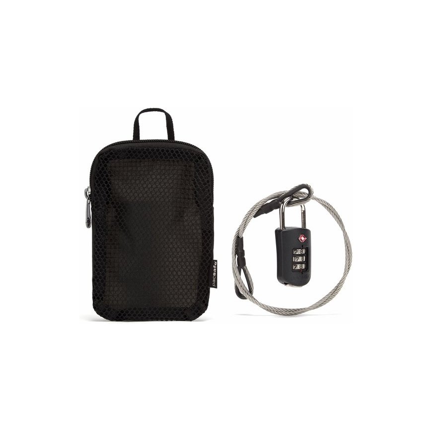 Pacsafe Combination lock with steel cable