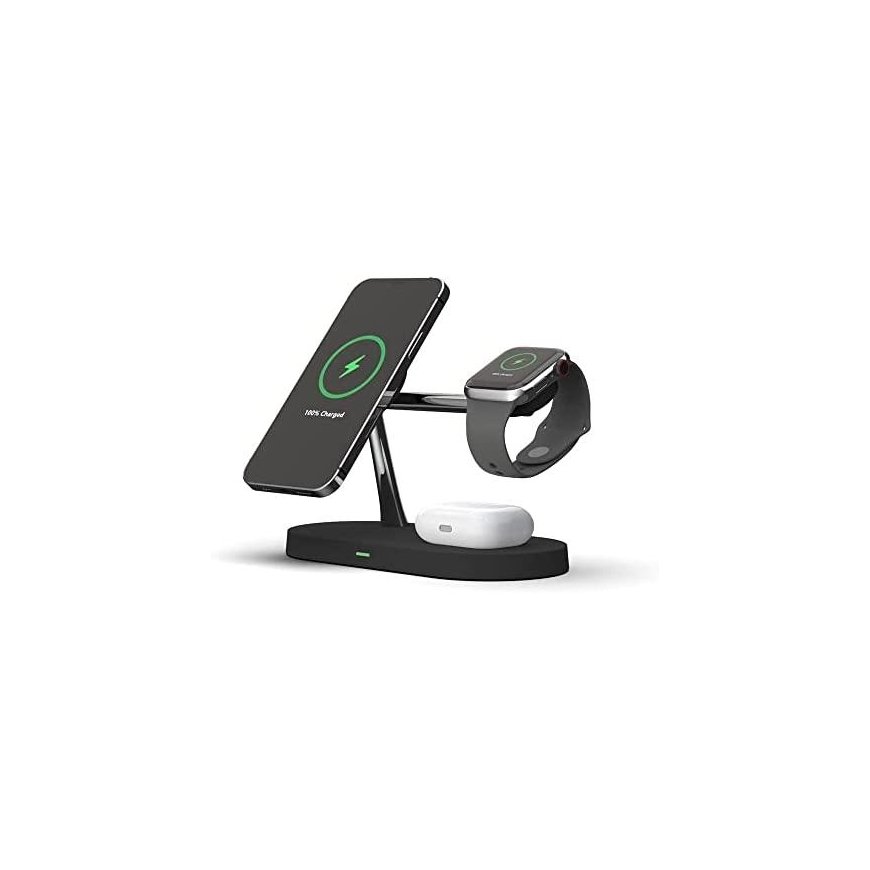 Cgsm Inne Charger induction TECH-PROTECT A12 3w1 MagSafe 15W black – 2