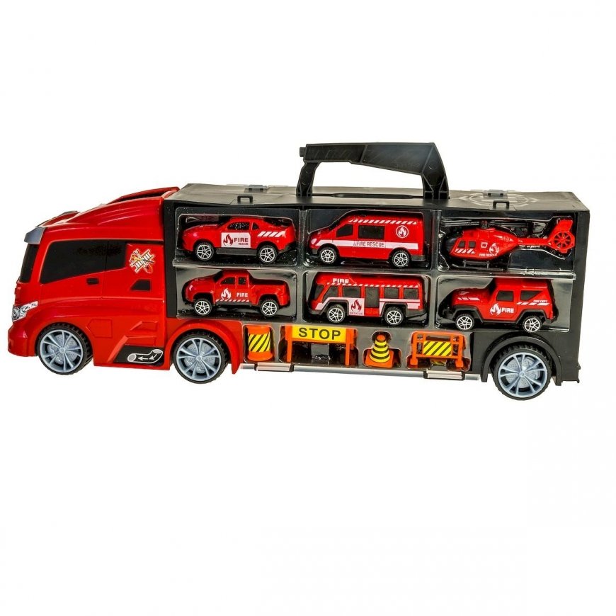 Smily Vehicle set in a suitcase