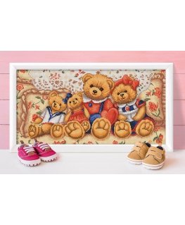 Beldizart Deimantinio dažymo rinkinys Teddy Bears 30х60 cm AZ-1645