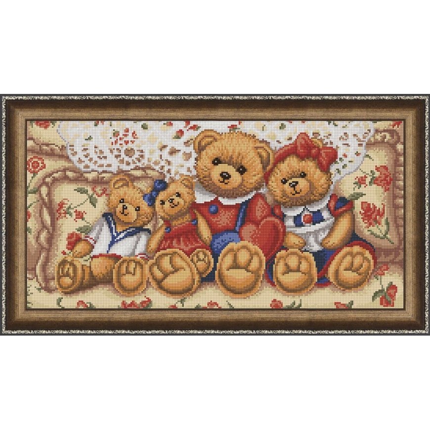 Beldizart Deimantinio dažymo rinkinys Teddy Bears 30х60 cm AZ-1645 – 2