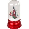 Leantoys Lean Cars Christmas Dome Decoration Snow Santa Claus Red Leantoys Lean Cars Christmas Dome Decoration Snow Santa Claus Red