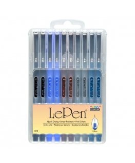 Marvy Uchida MARVY stylish pens with a thin tip "Le Pen" Earth Tone, 10 pcs.
