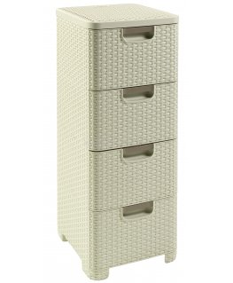 Curver Shelf with 4 drawers Style cream - 46823