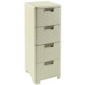 Curver Shelf with 4 drawers Style cream - 46823 Curver Shelf with 4 drawers Style cream - 46823