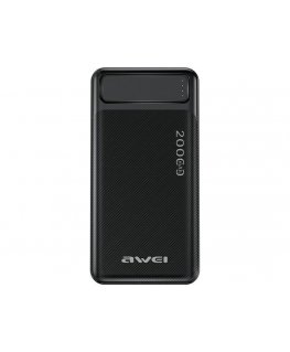 Powerbank Awei PowerBank P6K 20000mAh black/black 2xUSB/PD/Micro-USB