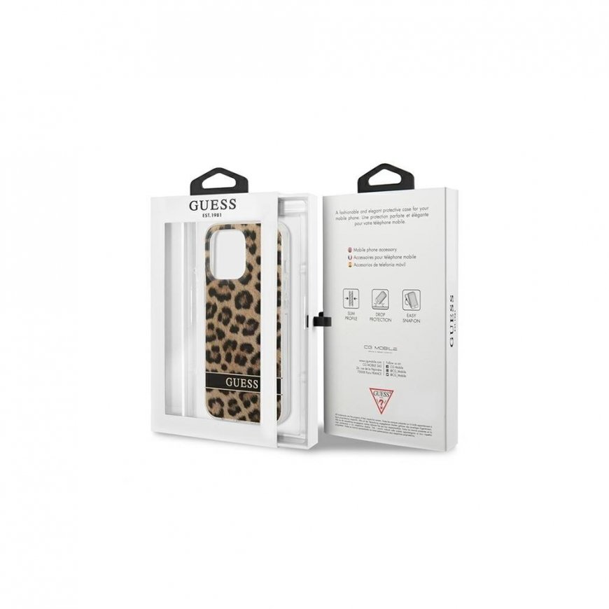 Guess GUHCP13LHSLEOW iPhone 13 Pro / 13 6.1" brown/brown hardcase Leopard – 5