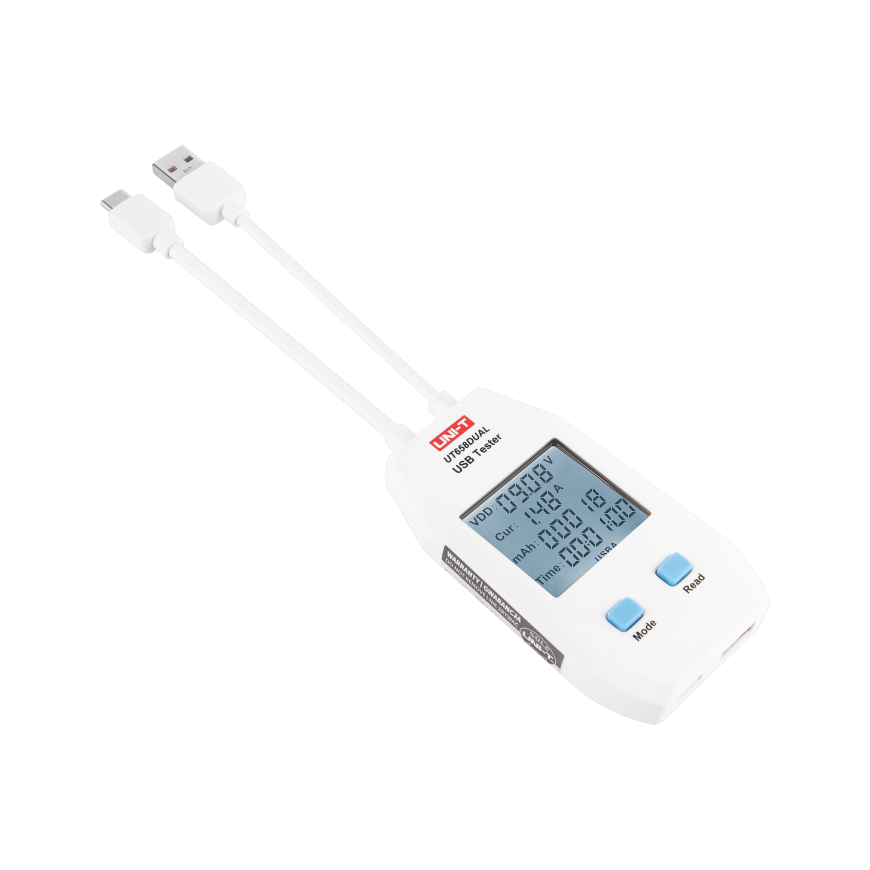 UNI-T UT658 Dual USB USB-C lizdų testeris – 2