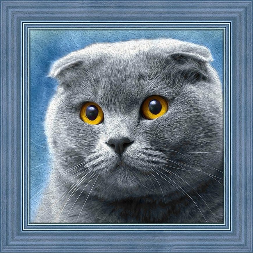 Beldizart Diamond painting kit Cat 25х25cm